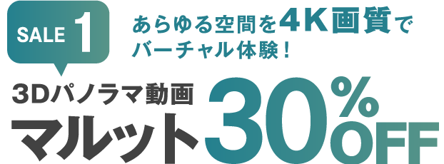 3Dパノラマ動画マルット30%OFF